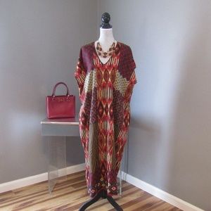 Band of Gypsies V Neck Mumu Maxi Dress Size M